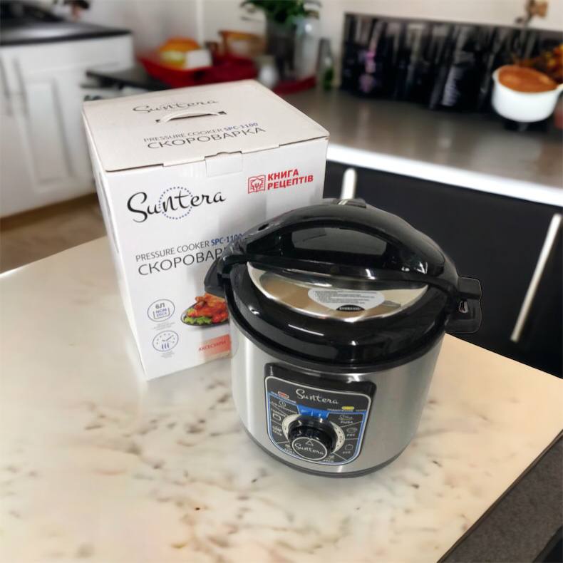 Мультиварка-скороварка SUNTERA SPC-1100 1000 Вт, пароварка для кухни бытовая, антипригарные рисоварки
