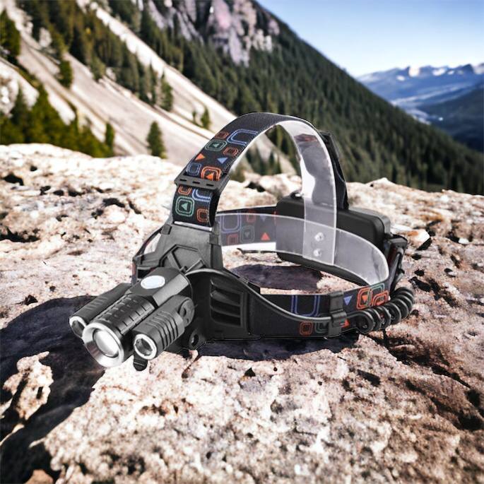 Фонарь налобный W602-T6-2XPE Bike с велокреплением 2x18650, светодиодный фонарь на лоб, сверхмощный