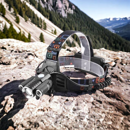 Фонарь налобный W602-T6-2XPE Bike с велокреплением 2x18650, светодиодный фонарь на лоб, сверхмощный