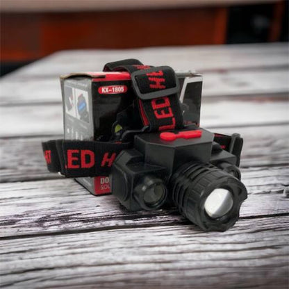 Фонарь налобный Bailong BL-1805 COB XPE аккумуляторный, фонарь на голову для рыбалки, надежный налобный