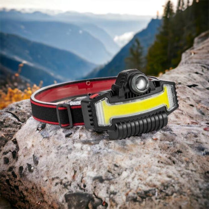 Налобный фонарик Bailong BL-W685-LTS+COB+RGB, 5 режимов, водостойкий, ударостойкий, USB кабель Type-c