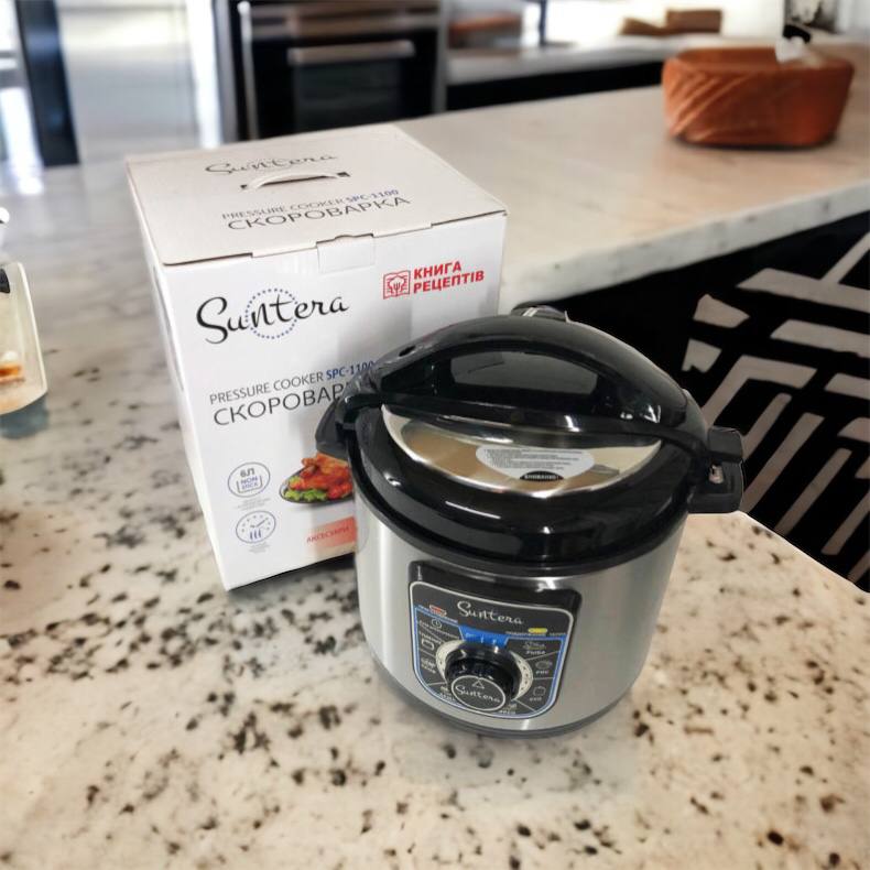 Мультиварка-скороварка SUNTERA SPC-1100 1000 Вт, пароварка для кухни бытовая, антипригарные рисоварки