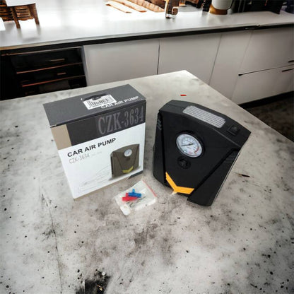 Автомобильный компрессор 12V насос с фонариком, мощный насос для колес автомобиля от прикуривателя