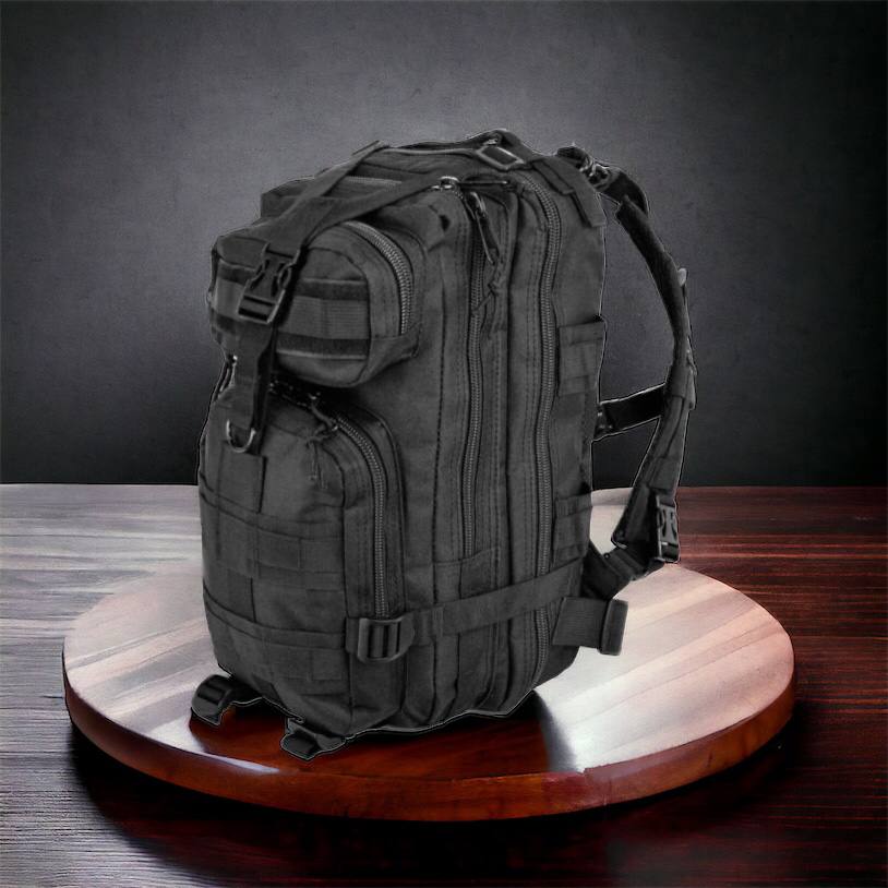 Тактический рюкзак Tactic 1000D для военных, охоты, рыбалки,  походов, путешествий и спорта. Цвет: черный