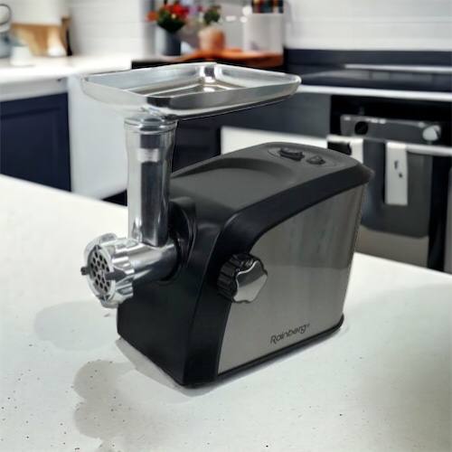 Электрическая мясорубка Rainberg RB-673 с соковыжималкой и шинковкой 9 насадок 3000W с реверсом