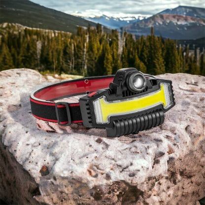 Налобный фонарик Bailong BL-W685-LTS+COB+RGB, 5 режимов, водостойкий, ударостойкий, USB кабель Type-c