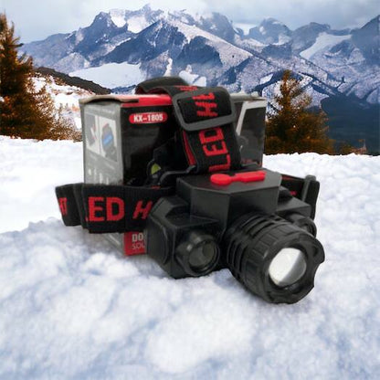 Фонарь налобный Bailong BL-1805 COB XPE аккумуляторный, фонарь на голову для рыбалки, надежный налобный