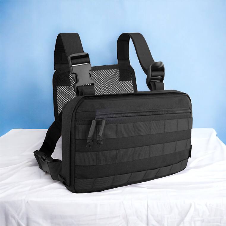 Тактична сумка нагрудна з Cordura 1000D, чоловіче розвантаження чорна