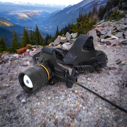 Яркий налобный фонарь Bailong BL-8076-2-GT100, Фонарь аккумуляторный для рыбалки, Фонарь на голову