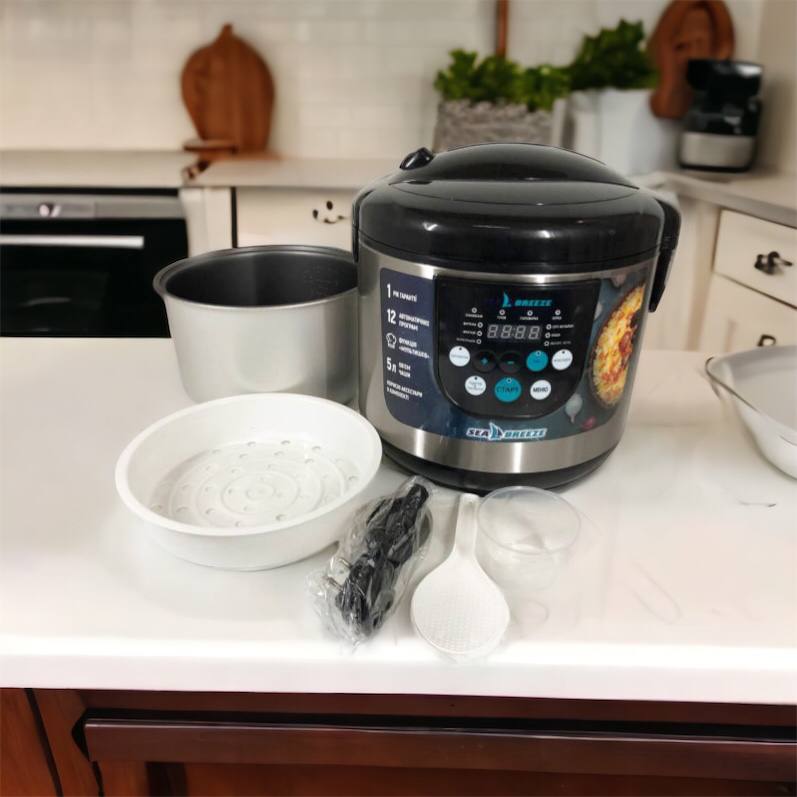 Мультиварка SeaBreeze SB-044 900 Вт, бытовые мультиварки рисоварки, электро скороварка, кашеваркы
