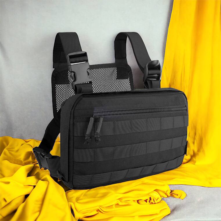 Тактична сумка нагрудна з Cordura 1000D, чоловіче розвантаження чорна
