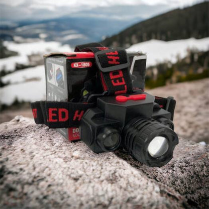 Фонарь налобный Bailong BL-1805 COB XPE аккумуляторный, фонарь на голову для рыбалки, надежный налобный