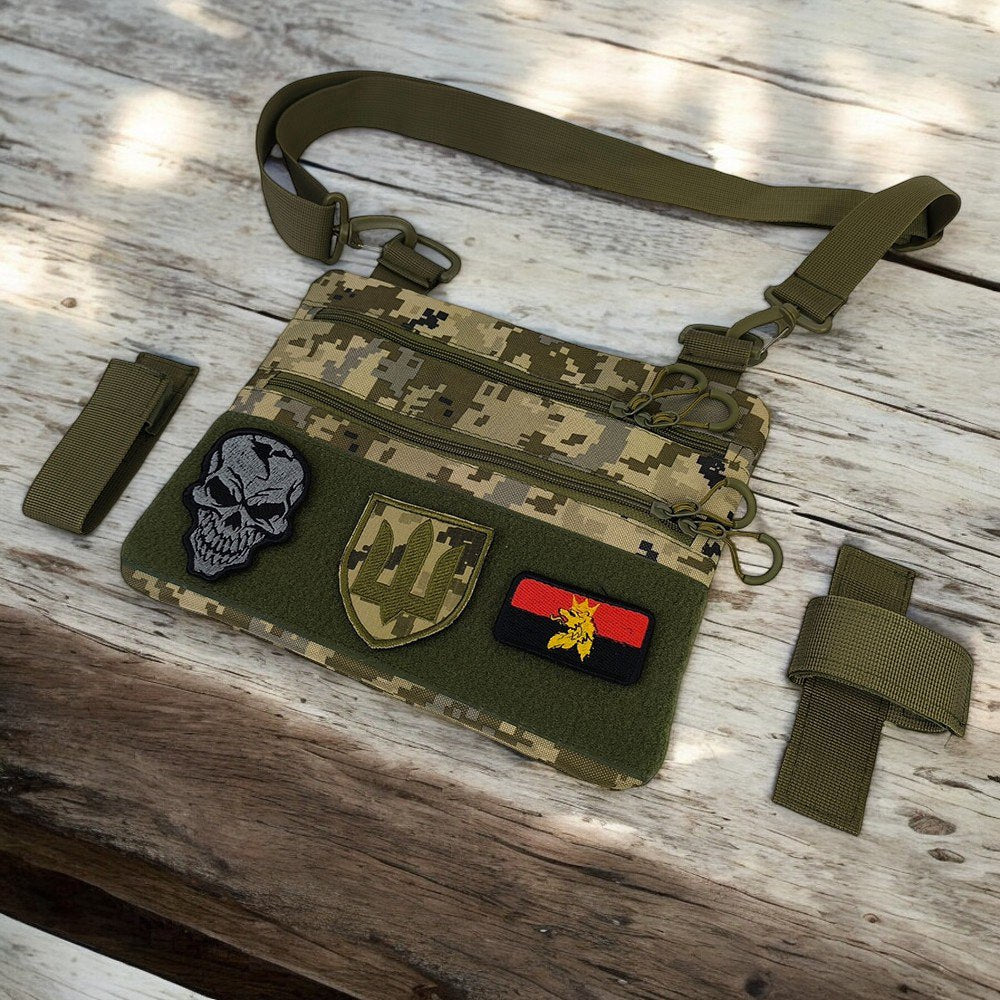 Сумка-кобура піксель камуфляж, тактична чоловіча сумка з тканини кордури AOR-1