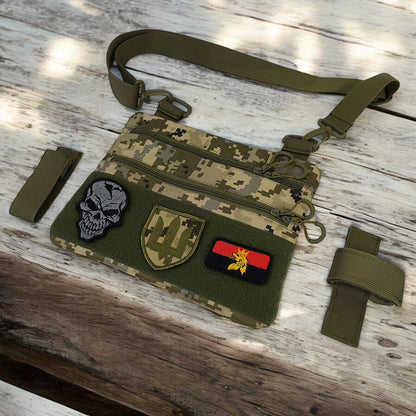 Сумка-кобура піксель камуфляж, тактична чоловіча сумка з тканини кордури AOR-1