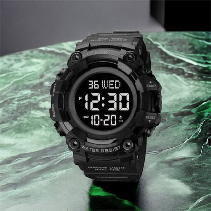 Годинник наручний чоловічий SKMEI 1968BKBK BLACK-BLACK, водостійкий тактичний годинник. Колір: чорний