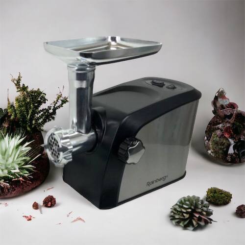 Электрическая мясорубка Rainberg RB-673 с соковыжималкой и шинковкой 9 насадок 3000W с реверсом