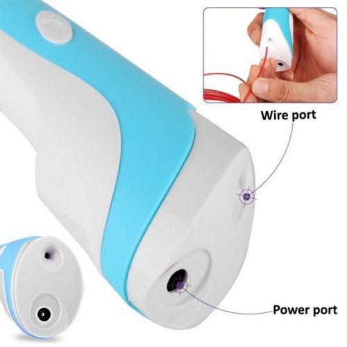 3D ручка Smart 3D Pen 2 c LCD дисплеем, Интересная ручка 3д для детей, Оригинальная. Цвет: голубой