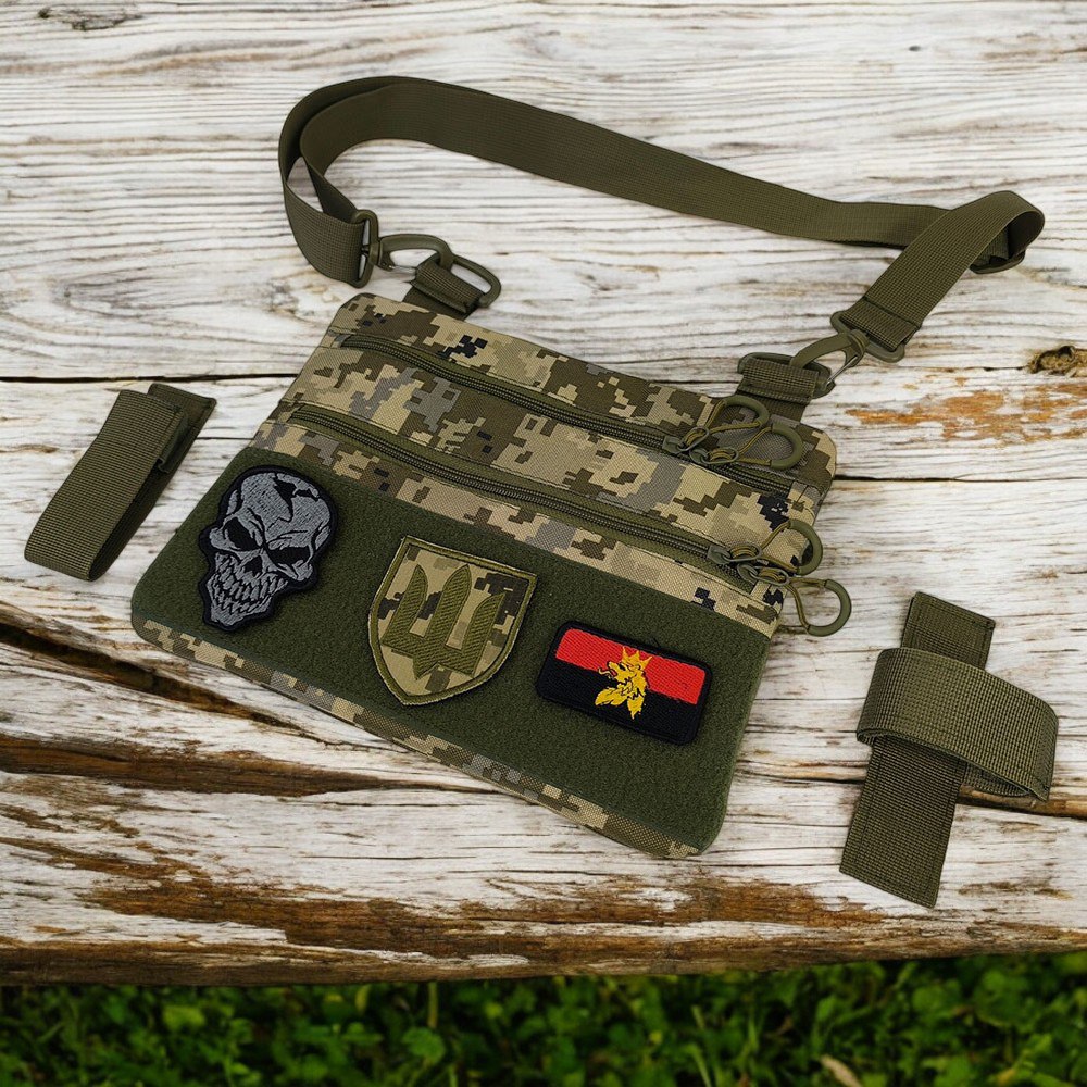 Сумка-кобура піксель камуфляж, тактична чоловіча сумка з тканини кордури AOR-1