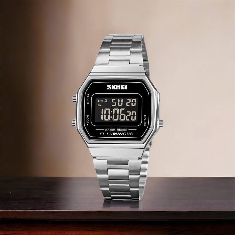 Часы наручные мужские SKMEI 1647SI, армейские часы противоударные, модные мужские часы