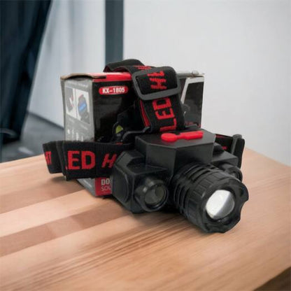 Фонарь налобный Bailong BL-1805 COB XPE аккумуляторный, фонарь на голову для рыбалки, надежный налобный