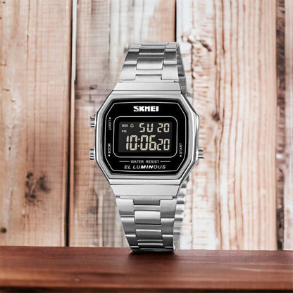 Часы наручные мужские SKMEI 1647SI, армейские часы противоударные, модные мужские часы