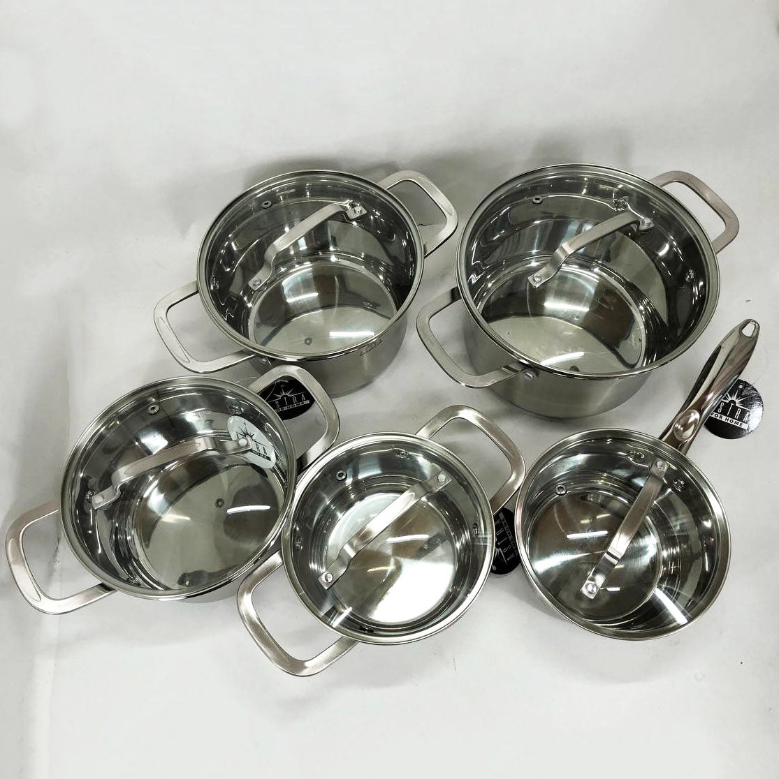 Набор посуды 10 предметов ASTRA A-2310, набор кастрюль для электроплиты, сборный набор кастрюль