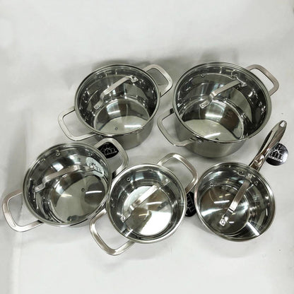 Набор посуды 10 предметов ASTRA A-2310, набор кастрюль для электроплиты, сборный набор кастрюль