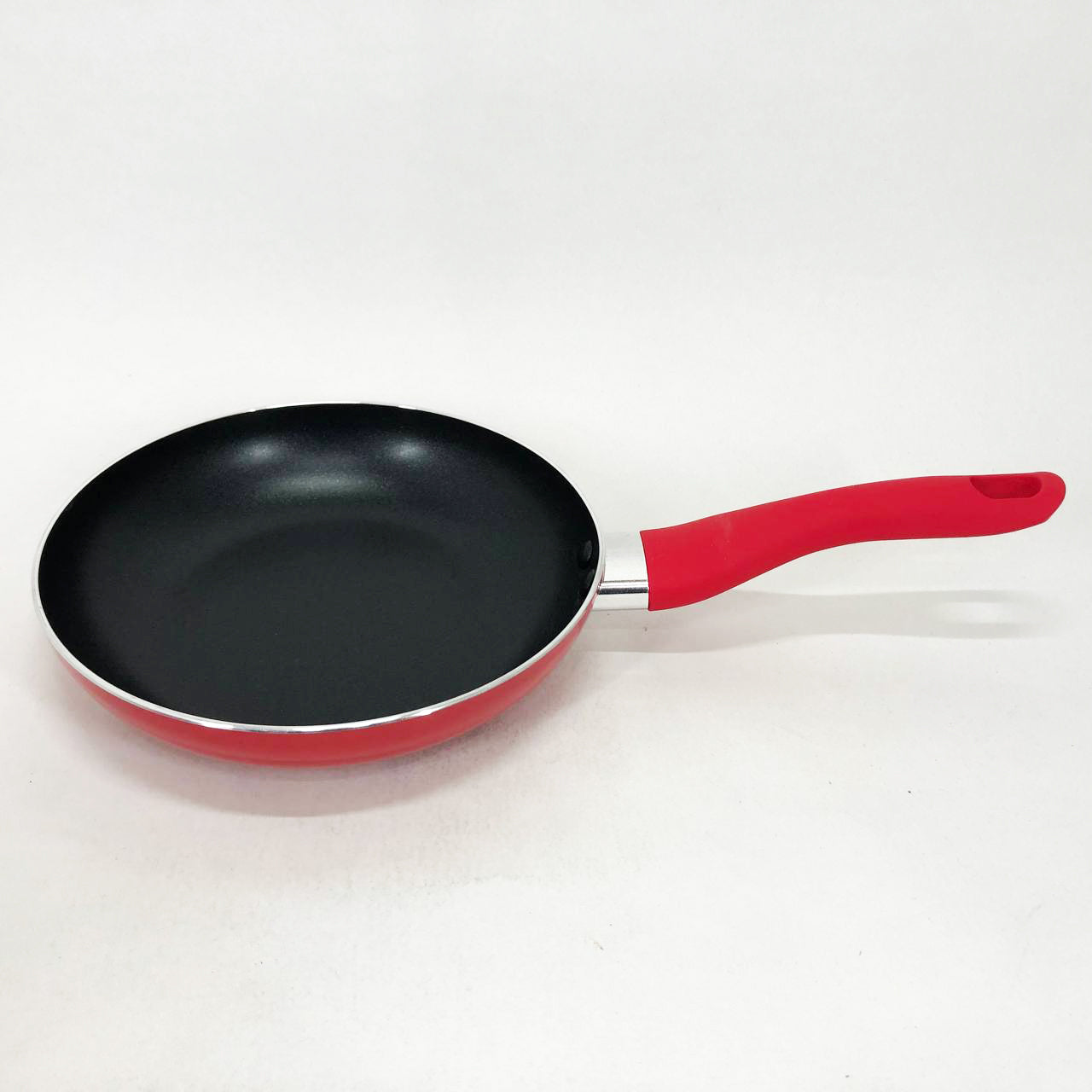 Сковорода Con Brio CB-2014 с антипригарным покрытием Pfluon 20 см, качественная сковорода. Цвет: красный