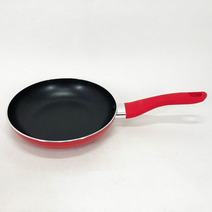 Сковорода Con Brio CB-2014 с антипригарным покрытием Pfluon 20 см, качественная сковорода. Цвет: красный