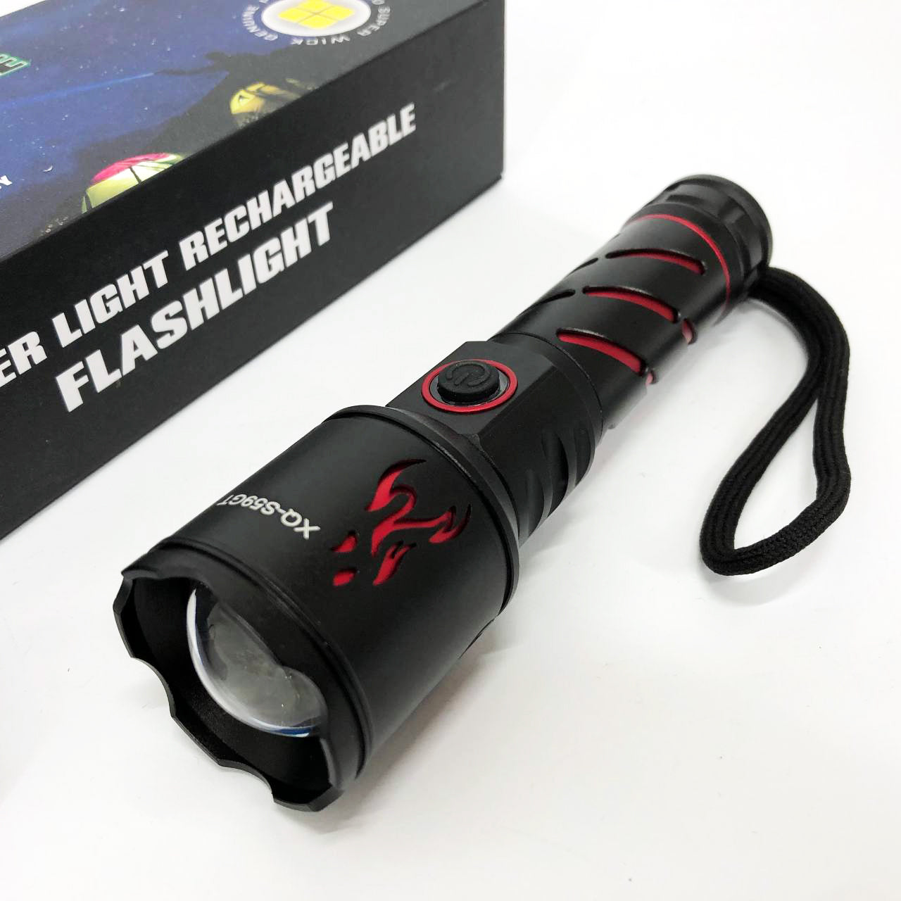 Фонарь ручной аккумуляторный XQ-S59-GT, Фонарь ручной мощный, Карманный фонарь с usb зарядкой