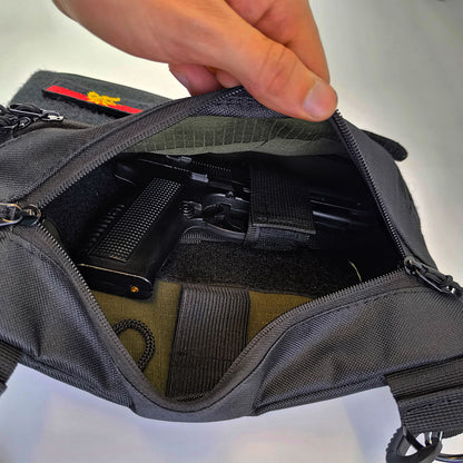 Тактический рюкзак через плечо, Нагрудная сумка мужская тактическая тканевая, Нагрудная сумка кобура