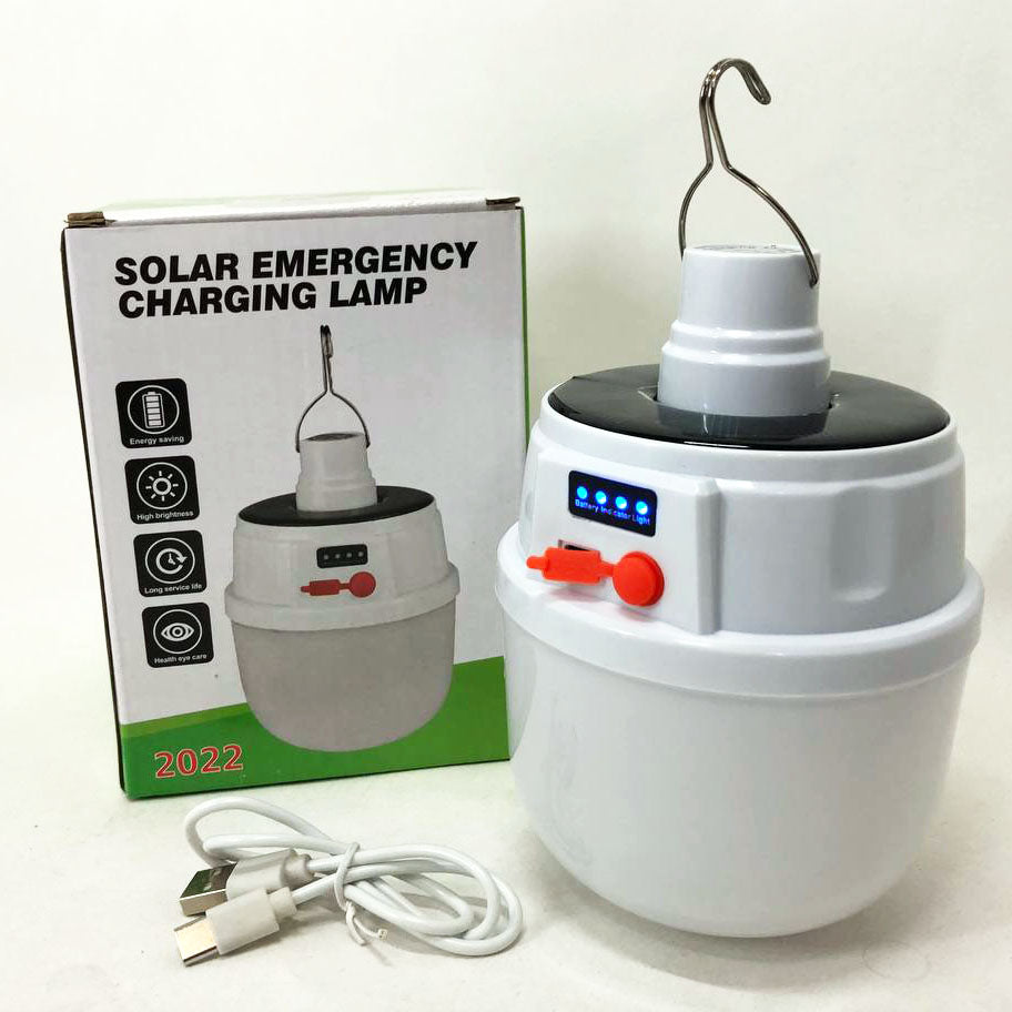 Аккумуляторная кемпинговая LED лампа светильник JD-2022 с солнечной панелью, кемпинговый фонарь-лампа