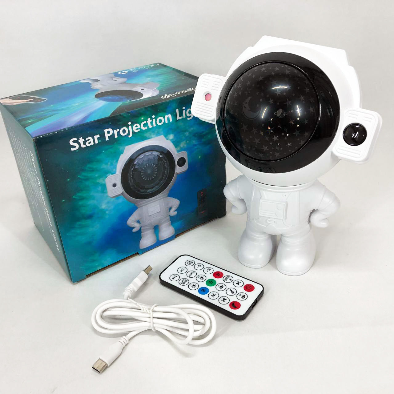 Звездный 3D проектор Astronaut, Лазерный проектор звездного неба галактики, Проектор светильник астронавт