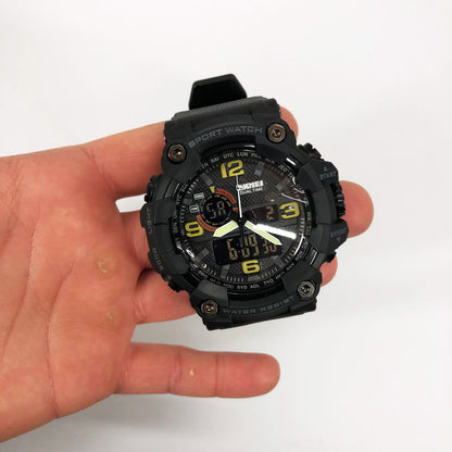 Часы наручные мужские SKMEI 1520BK BLACK, армейские часы противоударные. Цвет: черный