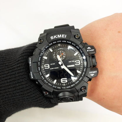 Часы наручные мужские SKMEI 1586BK BLACK, водонепроницаемые мужские часы, часы спортивные. Цвет: черный