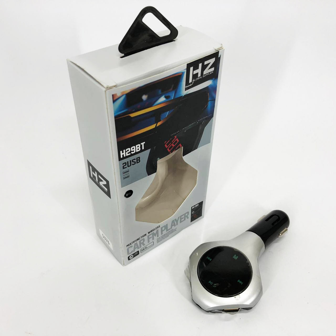 Трансмиттер Автомобильный FM модулятор FM H29 BT, Модулятор для мобильных устройств в авто. Цвет: серый