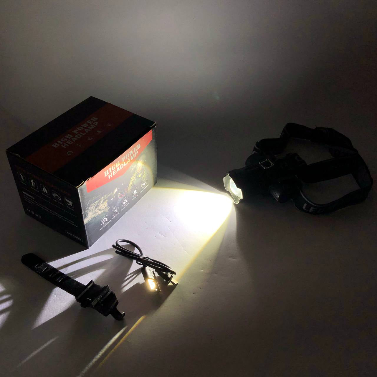 Фонарь налобный PLD-5835-P50 с велокреплением, фонарь аккумуляторный для рыбалки, водонепроницаемый