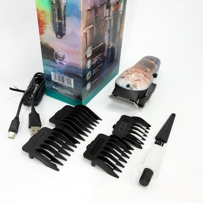 Аккумуляторная машинка для стрижки VGR V-690 от USB Нержавеющая сталь, подстригательная машинка