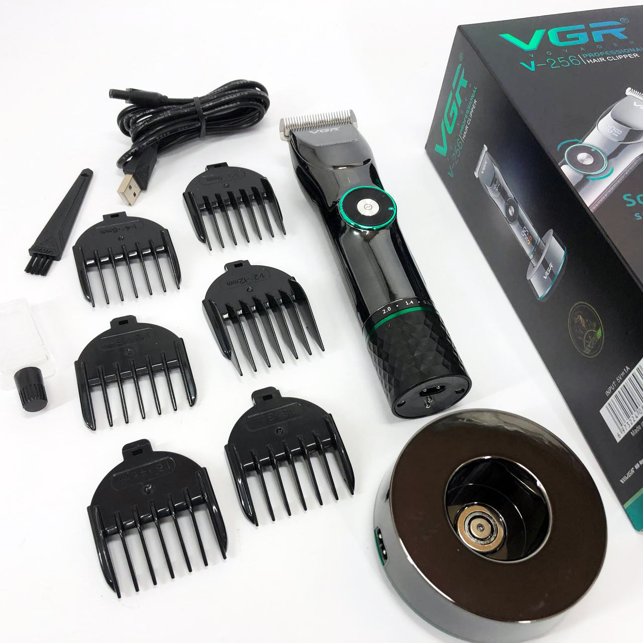Профессиональная беспроводная машинка для стрижки волос и бороды VGR V-256, беспроводная электробритва