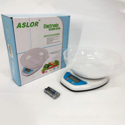 Весы кухонные с чашей QZ-129A 5кг, электронные весы для продуктов, весы для взвешивания продуктов