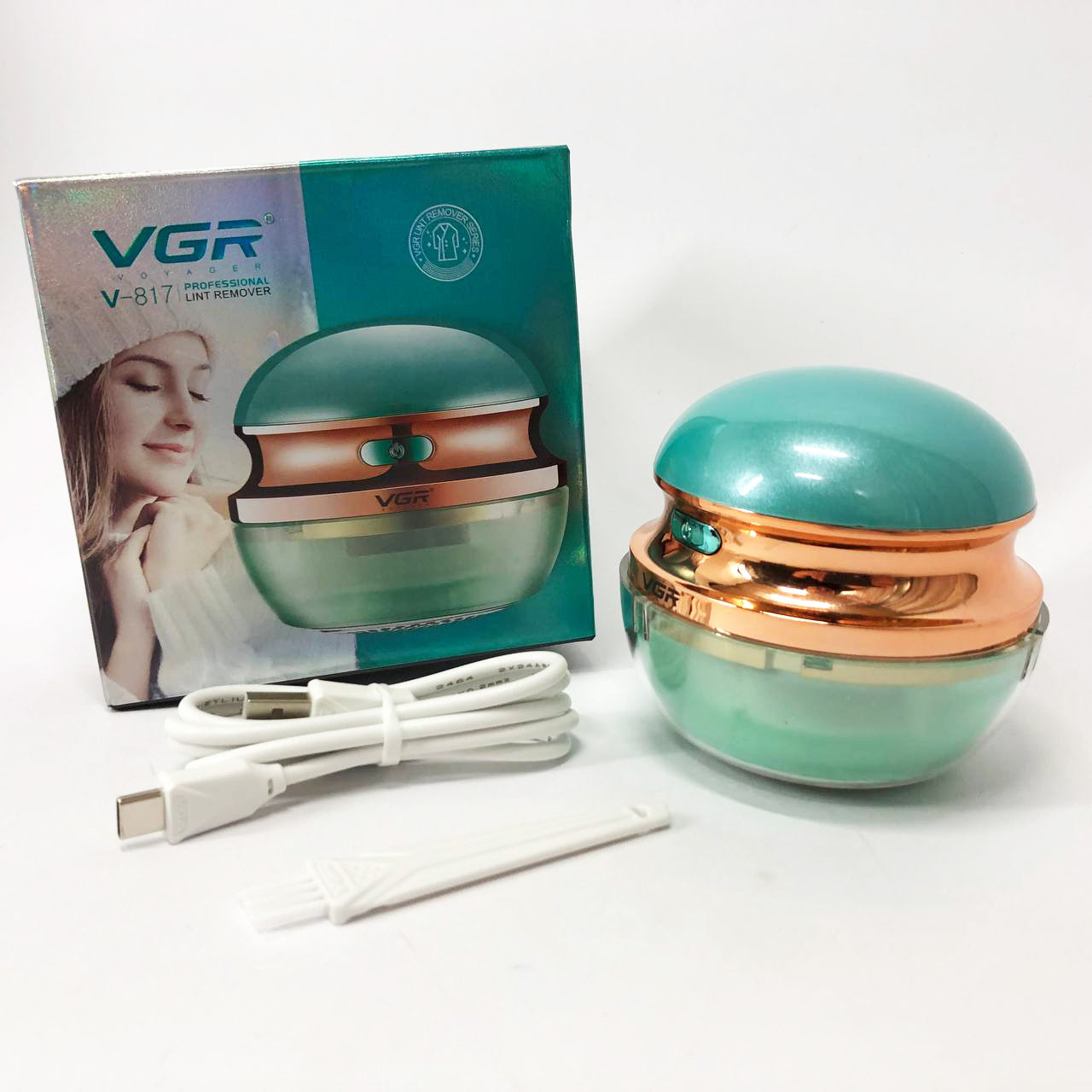 Машинка для удаления катышков VGR V-817, Машинка для удаления катышков хорошая. Цвет: зеленый