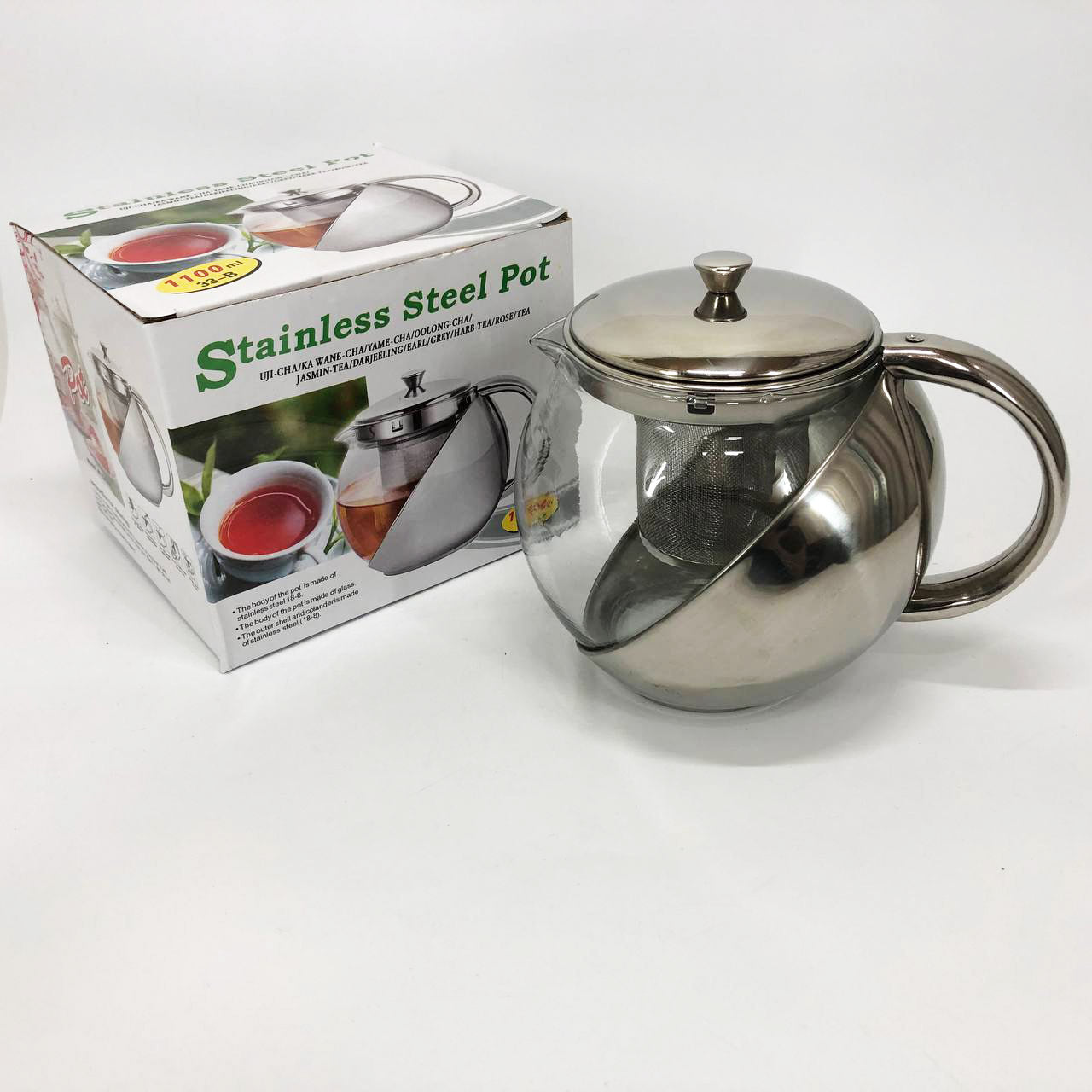 Заварник UNIQUE UN-1164 1.10 л, Чайник заварочный стеклянный качественный на кухню, Красивый заварник