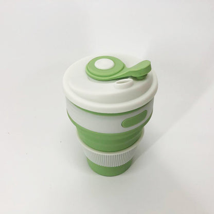Кружка туристическая (складная/силиконовая), силиконовая складная термокружка. Цвет: зеленый