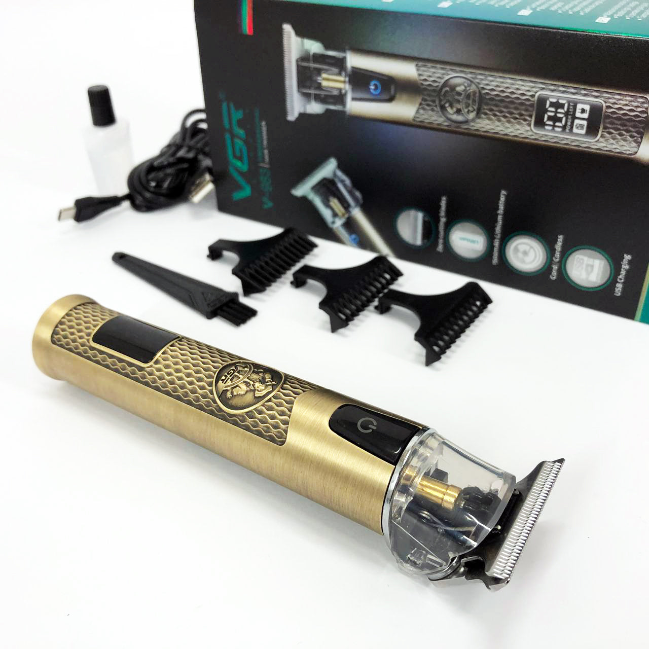 Машинка для стрижки волос VGR V-983, Беспроводная электробритва, Электромашинка для волос