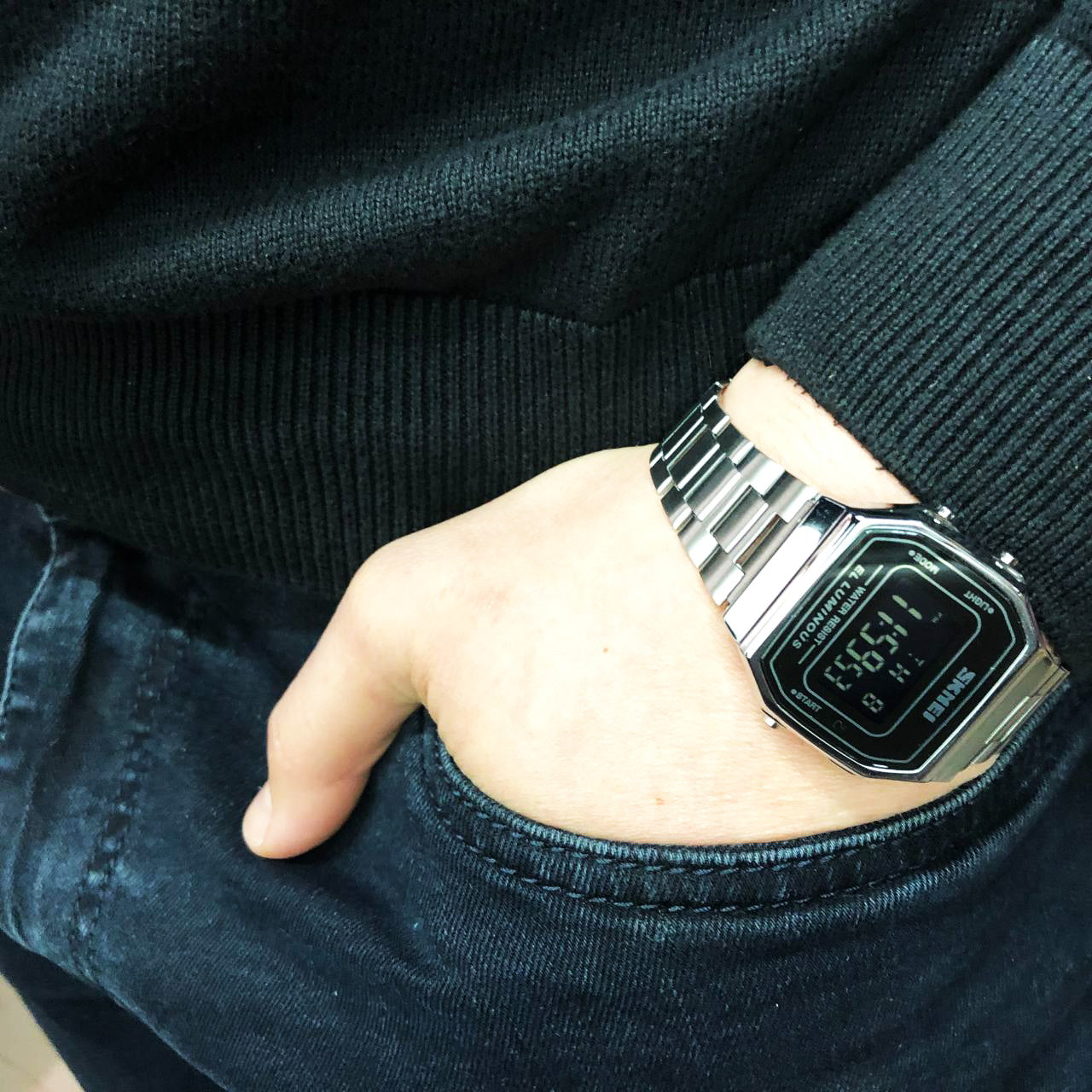 Часы наручные мужские SKMEI 1647SI, армейские часы противоударные, модные мужские часы