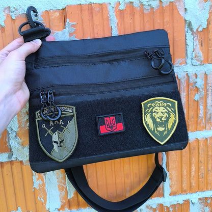 Черная мужская сумка тактическая нагрудная, Тактический универсальный рюкзак, Мужская сумка рюкзак слинг