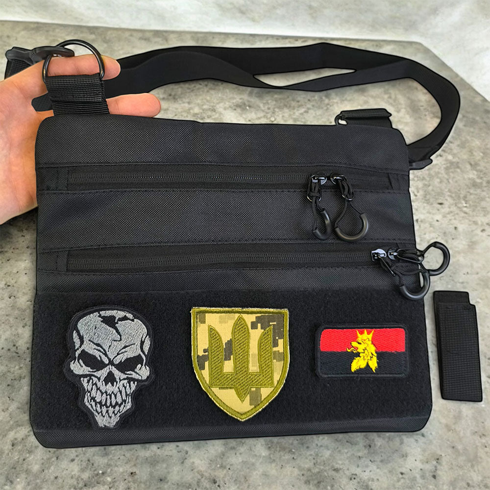 Черная мужская сумка тактическая нагрудная, Тактический универсальный рюкзак, Мужская сумка рюкзак слинг