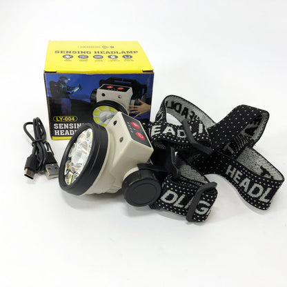 Фонарь налобный PLD-LY004-XPE+COB, фонарик на голову для роботы, мощный фонарик светодиодный на голову