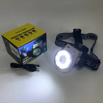 Фонарь налобный PLD-LY004-XPE+COB, фонарик на голову для роботы, мощный фонарик светодиодный на голову