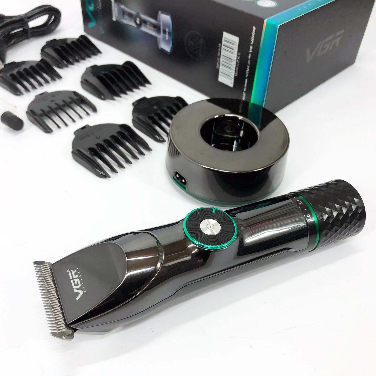 Профессиональная беспроводная машинка для стрижки волос и бороды VGR V-256, беспроводная электробритва